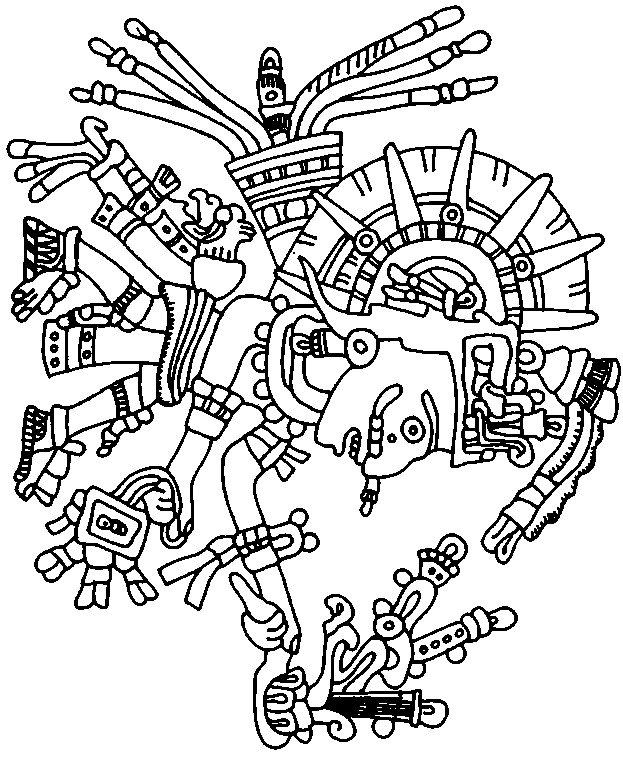 623x759 Aztec Art Coloring Page