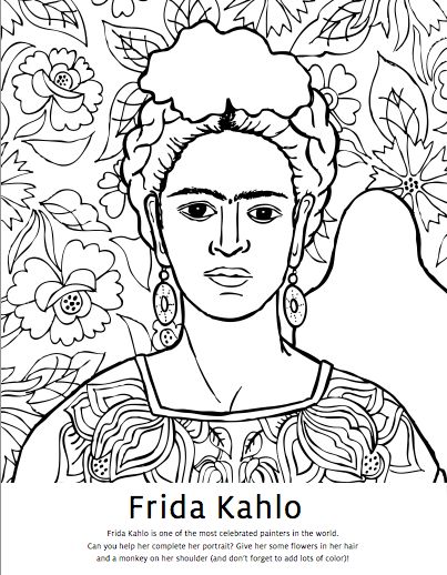 403x518 Diego Rivera Coloring Pages Amp Frida Kahlo Coloring Pages Google