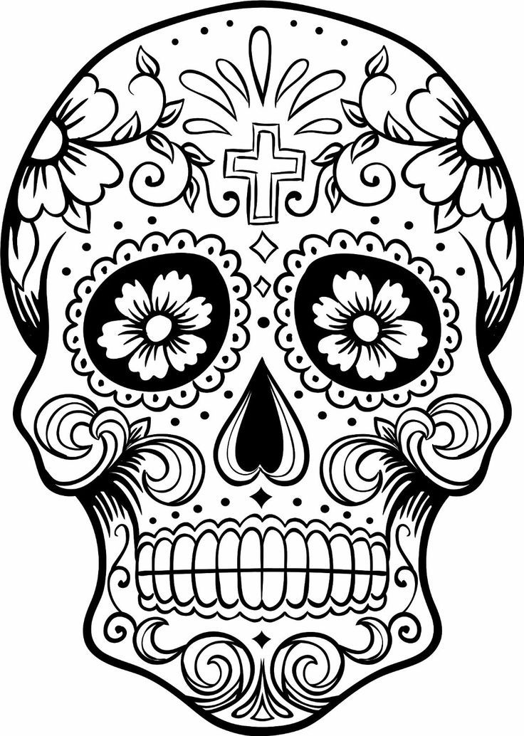 736x1034 Sugar Skull Coloring Page Sugar Skull Sugar Skulls