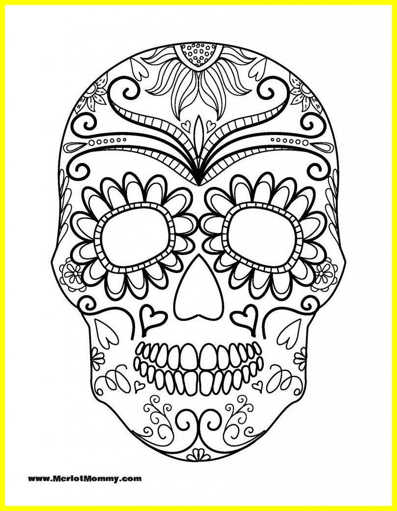 811x1044 Best Pics Of Halloween Sugar Skull Coloring Pages Picture Mexican
