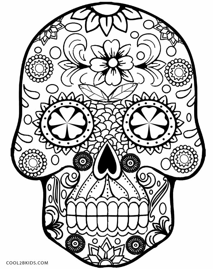736x930 Sugar Skull Girl Coloring Pages