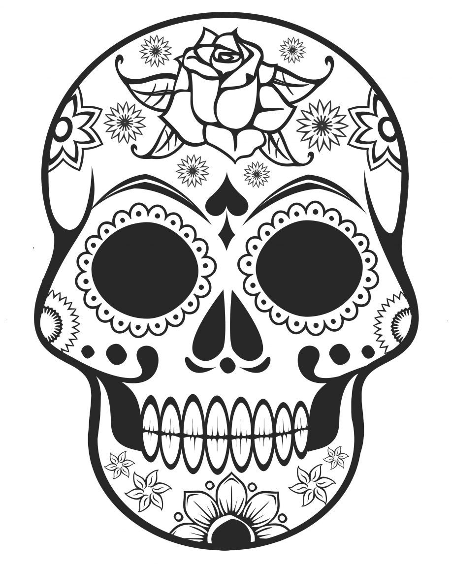 918x1148 Coloring Pages. Free Printable Sugar Skull Coloring Page Sugar