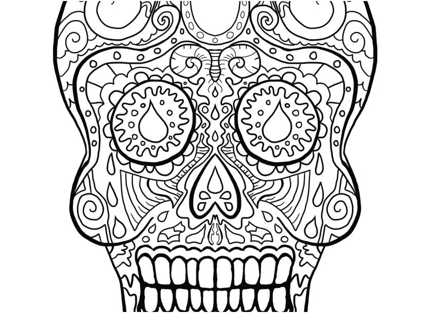 827x609 Mexican Skull Coloring Pages Sugar Skull Coloring Pages Skulls