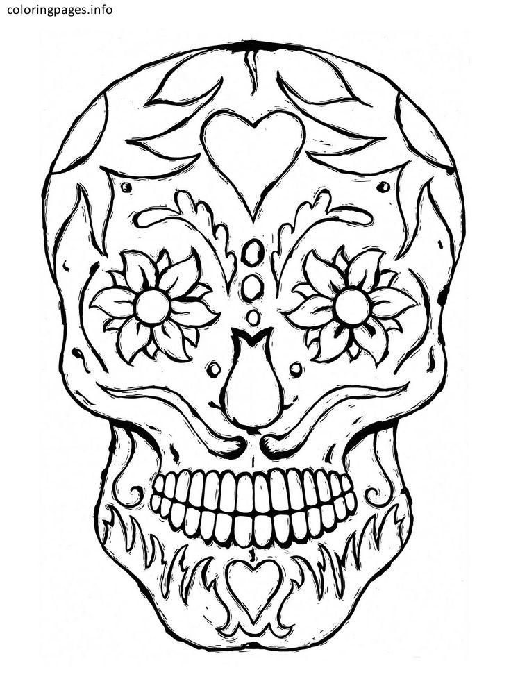 736x1001 16 Best Sugar Skull Coloring Pages Images On Coloring