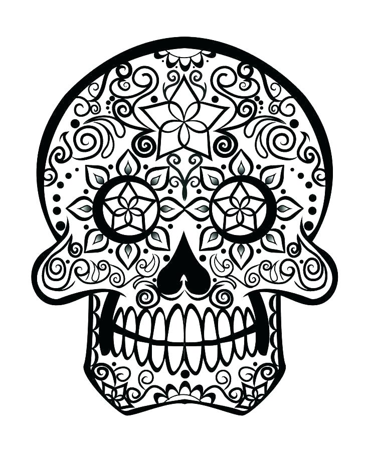 736x920 Skulls Coloring Pages Skull Coloring Sheets Sugar Skull Coloring