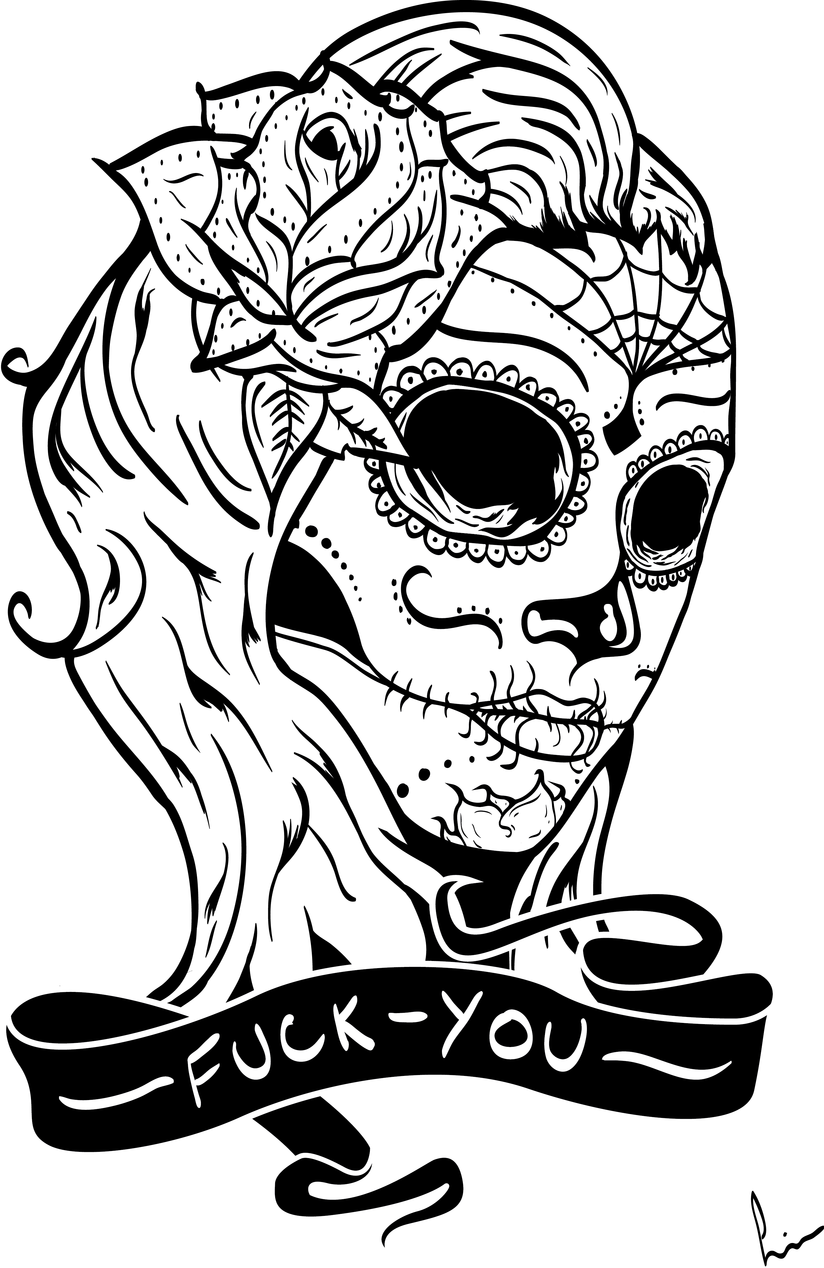 2767x4258 27 Sugar Skull Coloring Pages For Adults Printable Free Coloring