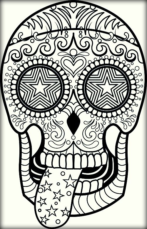 500x777 Sugar Skulls Coloring Pages Mexican Sugar Skull Coloring Pages