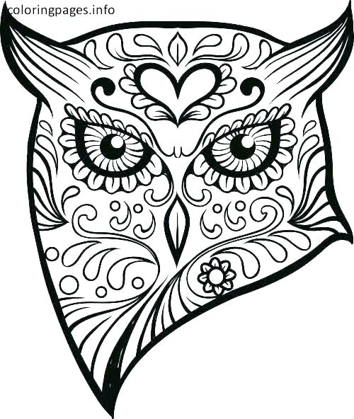 500x592 Mexican Skull Coloring Pages