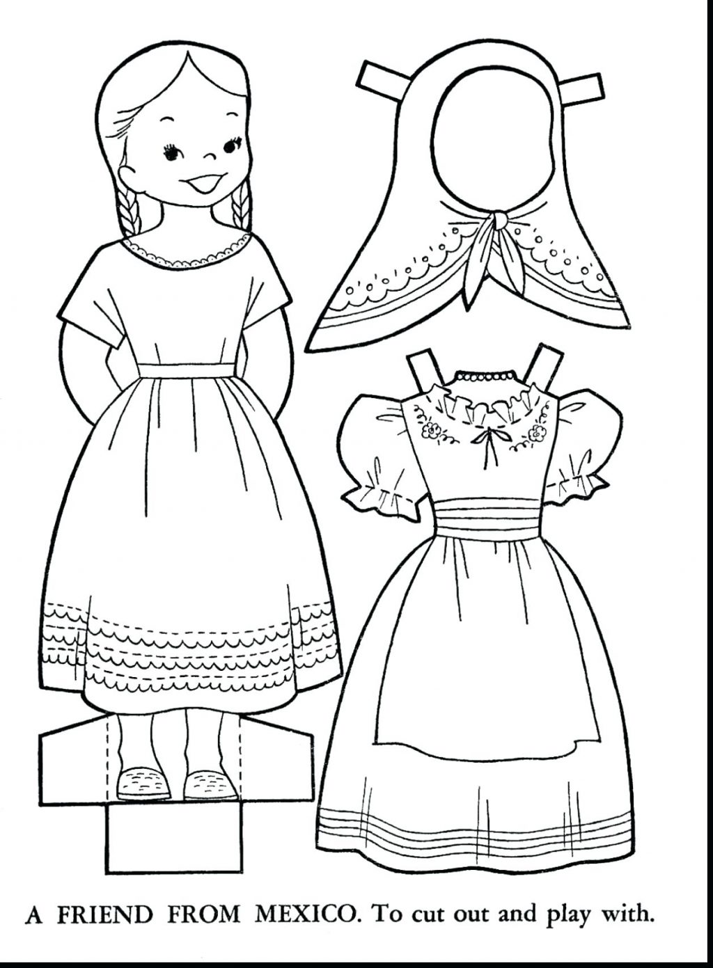 1024x1391 Coloring Pages ~ Mexico Coloring Pages Awesome Girl Page