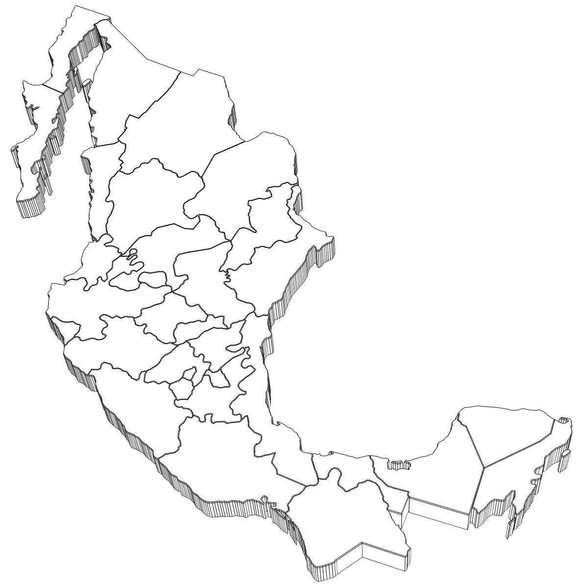 1200x1200 Crammed Map Of Mexico To Color Compromise Flag Coloring Page Free