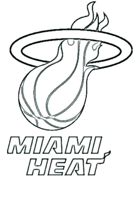 Miami Heat Logo Coloring Page 530x795 Miami Heat Logo Coloring Page