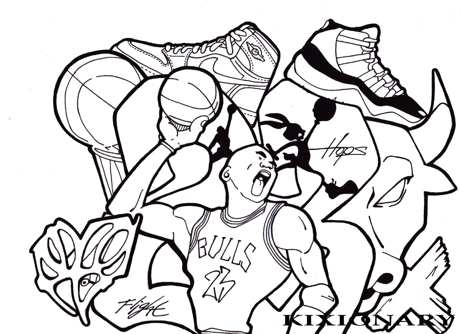 1600x1162 Exclusive Space Jam Coloring Pages Michael Jordan