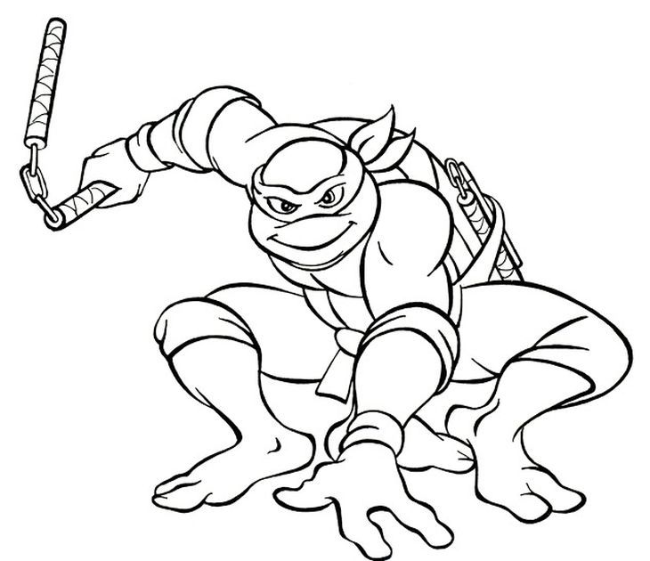 The Coolest And Funniest Ninja Turtle Michelangelo Coloring Page 730x630 The Coolest And Funniest Ninja Turtle Michelangelo Coloring Page