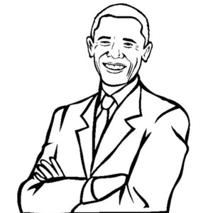 300x300 Barack Obama Coloring Page Printable Coloring Pages