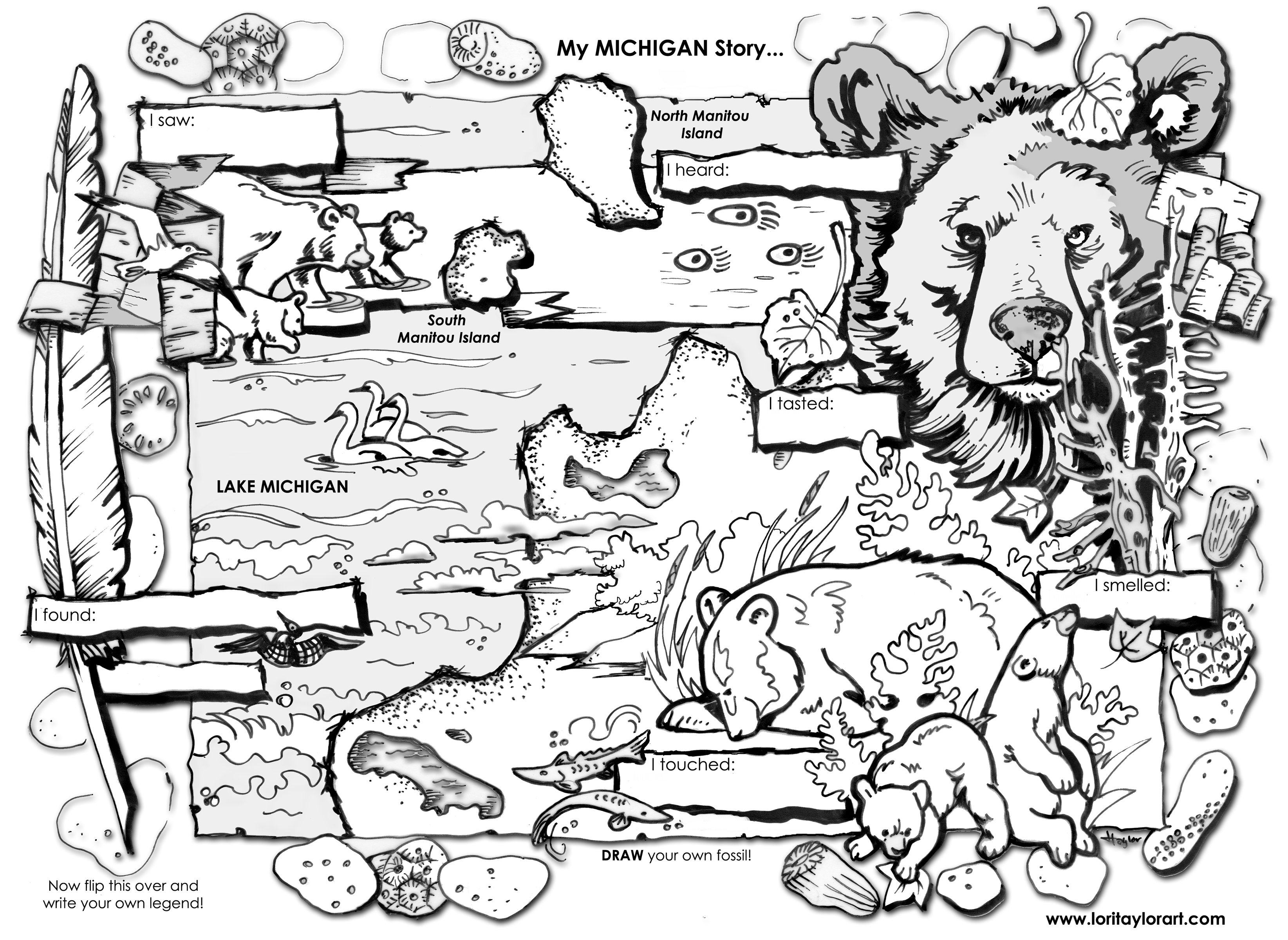 Michigan Coloring Pages Print 3289x2400 Michigan Coloring Pages Print