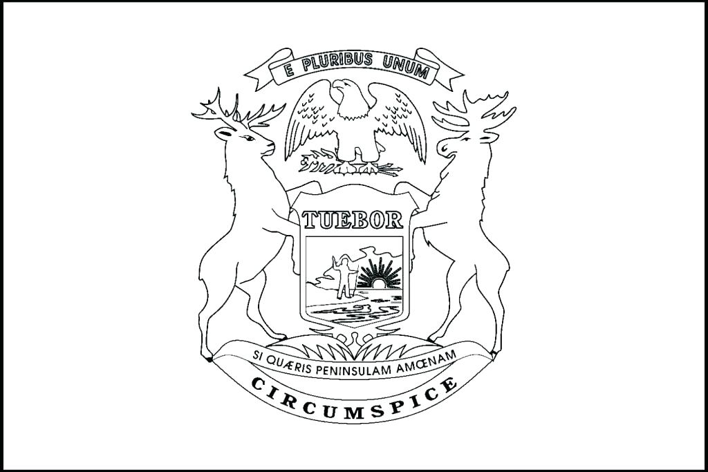 Michigan State Flag Coloring Page State Flag Coloring Page 1024x683 Michigan State Flag Coloring Page State Flag Coloring Page