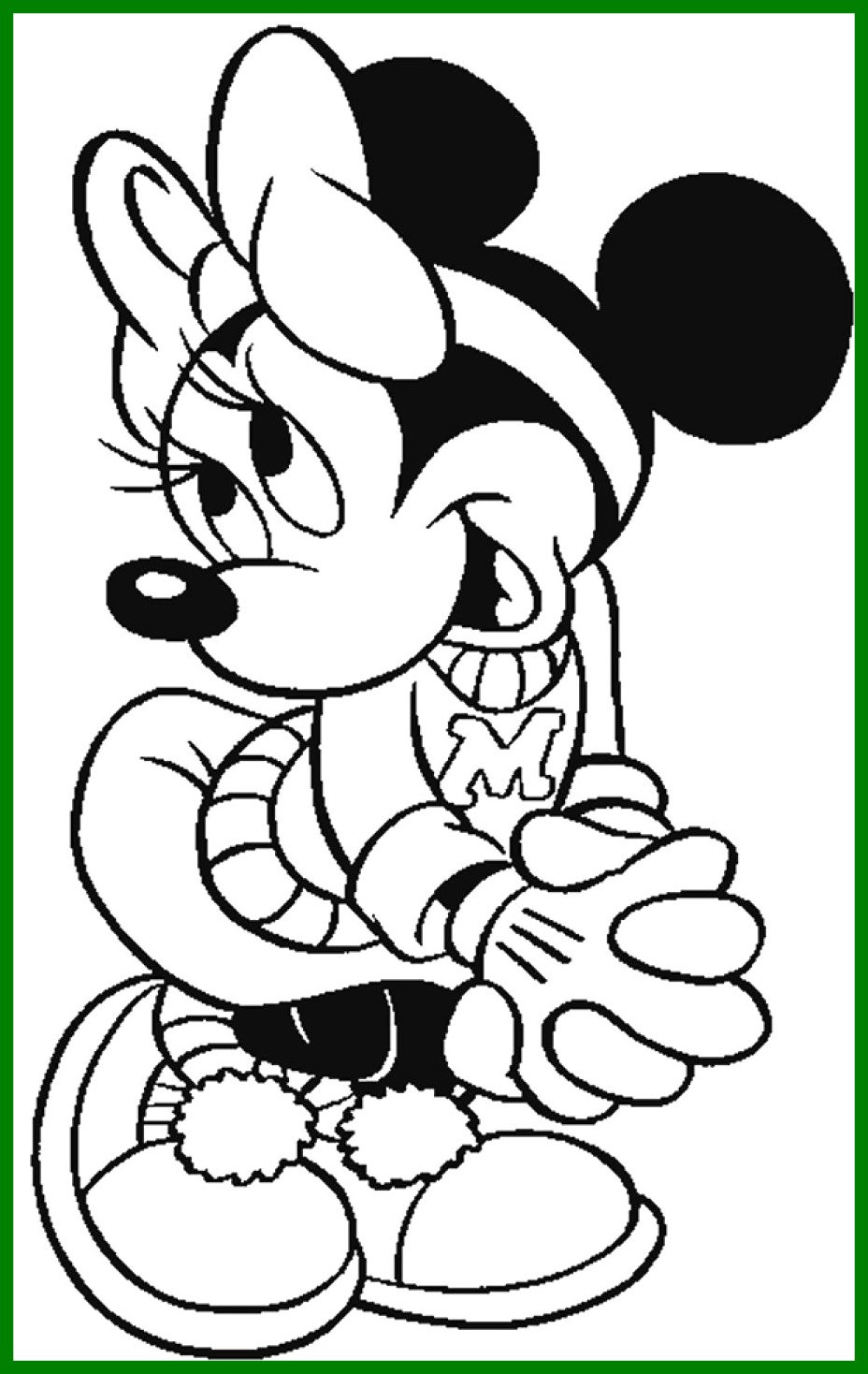 928x1468 Inspiring Cute Printable Minnie Mouse Coloring Pages For Picture