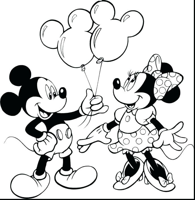 Mickey And Minnie Mouse Coloring Pages Free at GetColorings.com | Free ...