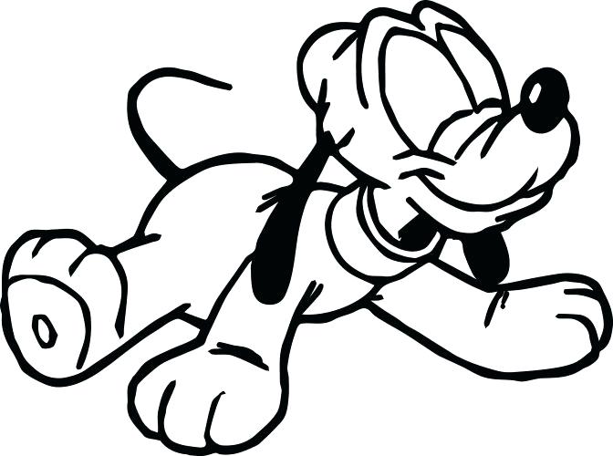 672x500 Pluto Coloring Page Medium Size Of Coloring Pages Baby And Mickey