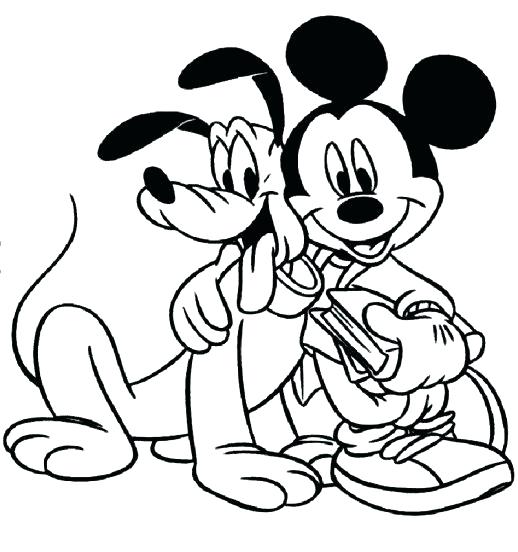 Mickey And Pluto Coloring Pages at GetColorings.com | Free printable ...