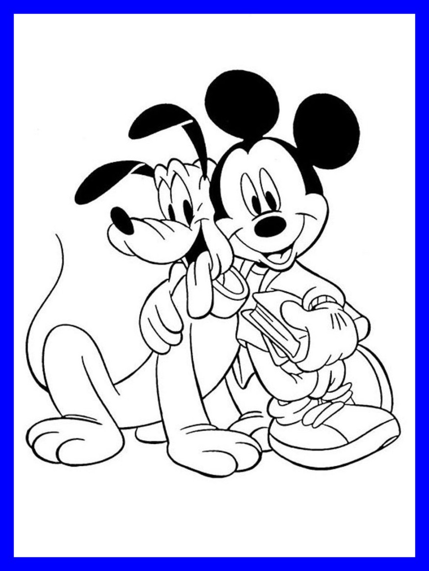 Mickey And Pluto Coloring Pages at GetColorings.com | Free printable ...