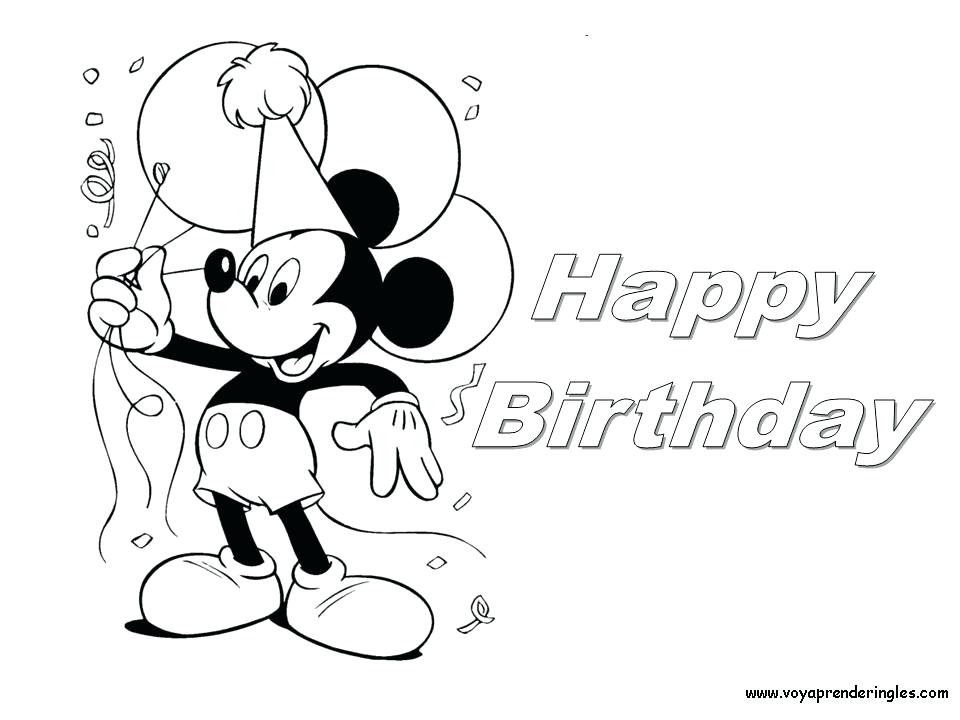 960x720 Mickey Mouse Birthday Coloring Pages Mickey Mouse Birthday