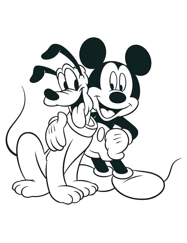 600x776 Mickey Mouse Coloring Template