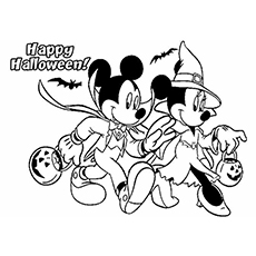 Mickey Halloween Coloring Pages