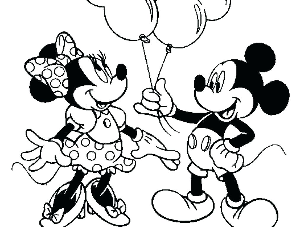 Mickey And Minnie Coloring Pages 1000x768 Mickey And Minnie Coloring Pages