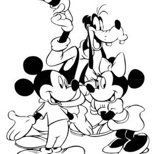 300x300 Mickey Mouse, Mickey Mouse And Friends Coloring Page Mickey Mouse