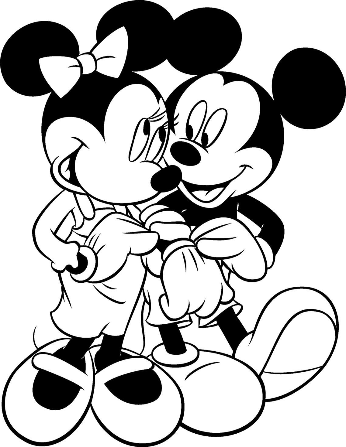 1138x1472 Mickey Mouse And Minnie Mouse Coloring