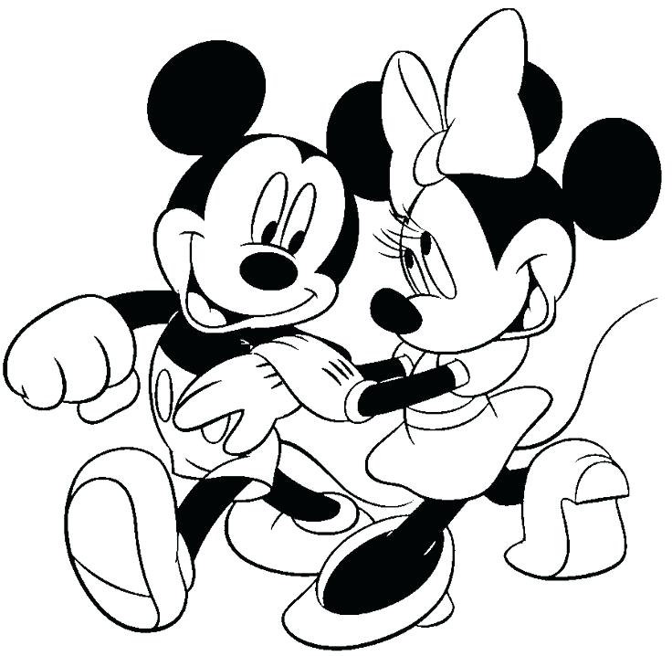 736x718 Minnie Mouse Color Pages Mickey Mouse And Friends Coloring Pages