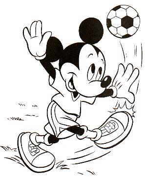 297x363 Mickey Mouse Football Coloring Page