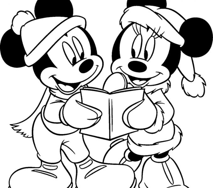 678x600 Mickey Mouse Xmas Coloring Pages Coloring Pages