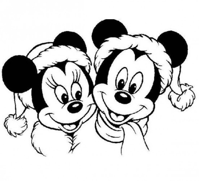 846x768 Opulent Ideas Mickey Mouse Christmas Coloring Pages Print