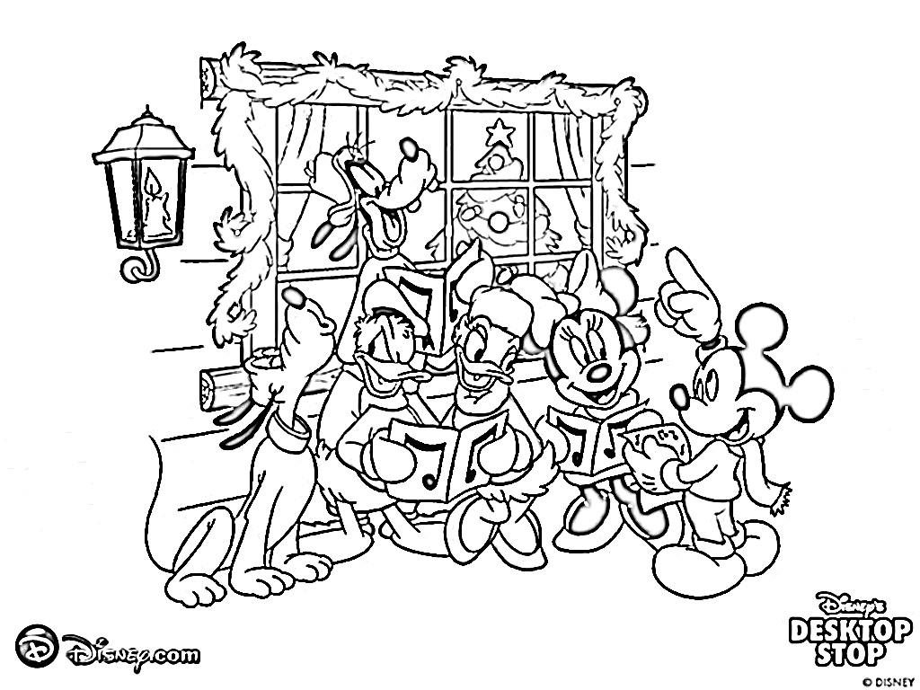 1024x768 All Family Of Disney Coloring Pages Christmas Coloring Pages