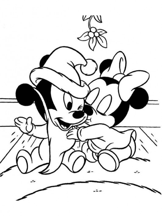 530x706 Baby Mickey And Minnie Mouse Coloring Pages