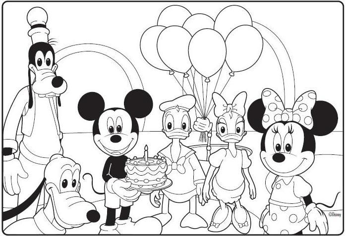 Mickey Mouse Clubhouse Birthday Coloring Page 3rd Jeremy 698x477 Mickey Mouse Clubhouse Birthday Coloring Page 3rd Jeremy
