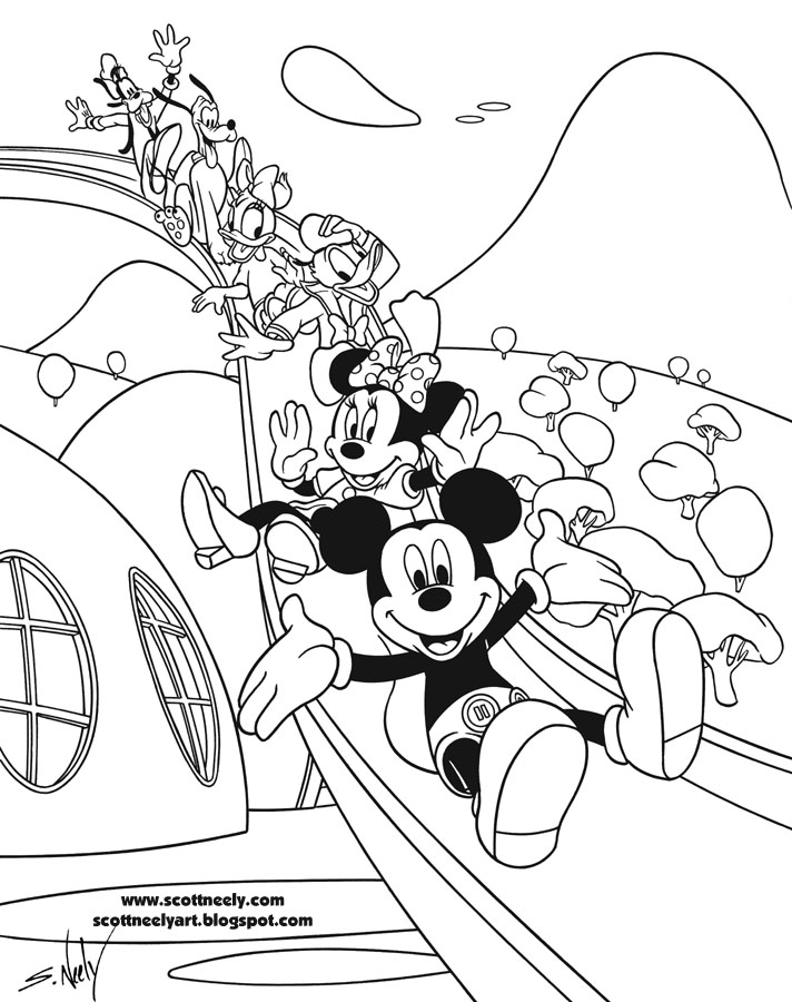 712x900 Mickey Mouse Clubhouse Coloring Pages Mous On Sock Monkey Coloring