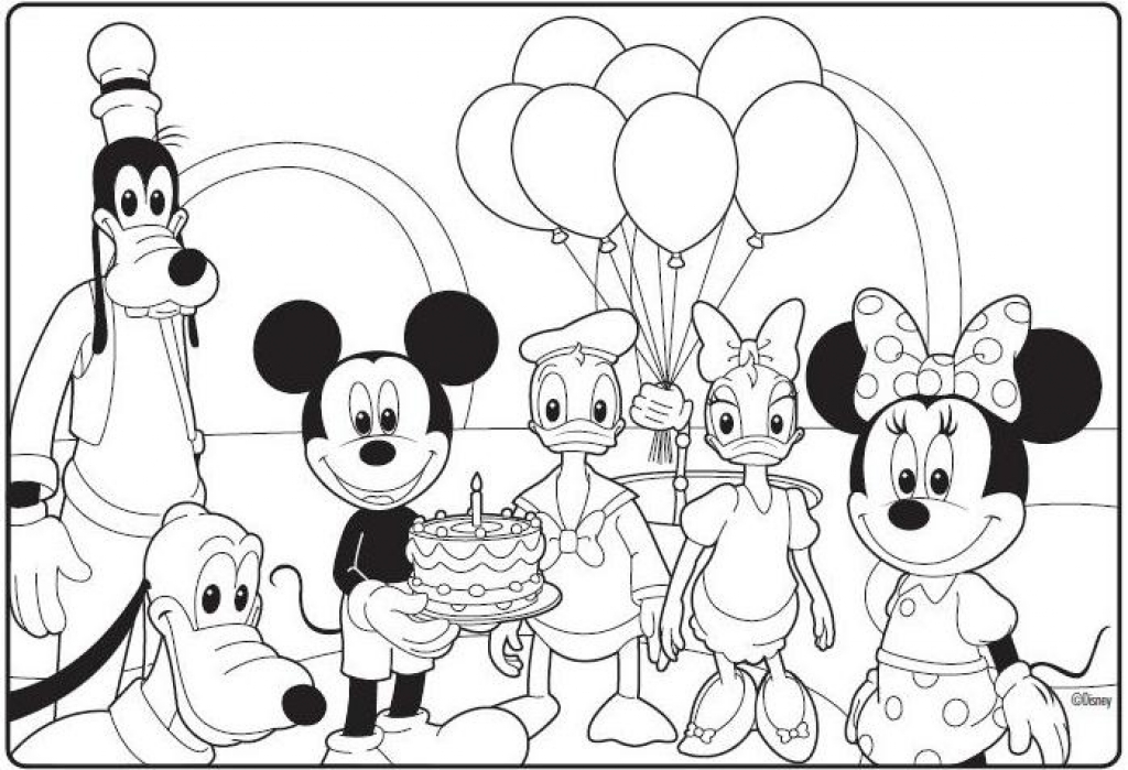 1024x699 Mickey Mouse Clubhouse Coloring Pages Pdf