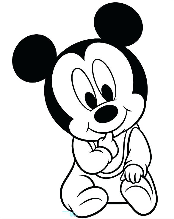585x735 Mickey Coloring Pictures Mouse Clubhous On Baby Mickey Coloring