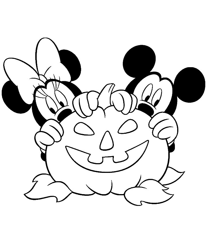 729x801 Halloween Mickey Mouse Coloring Pages Free Disney Halloween