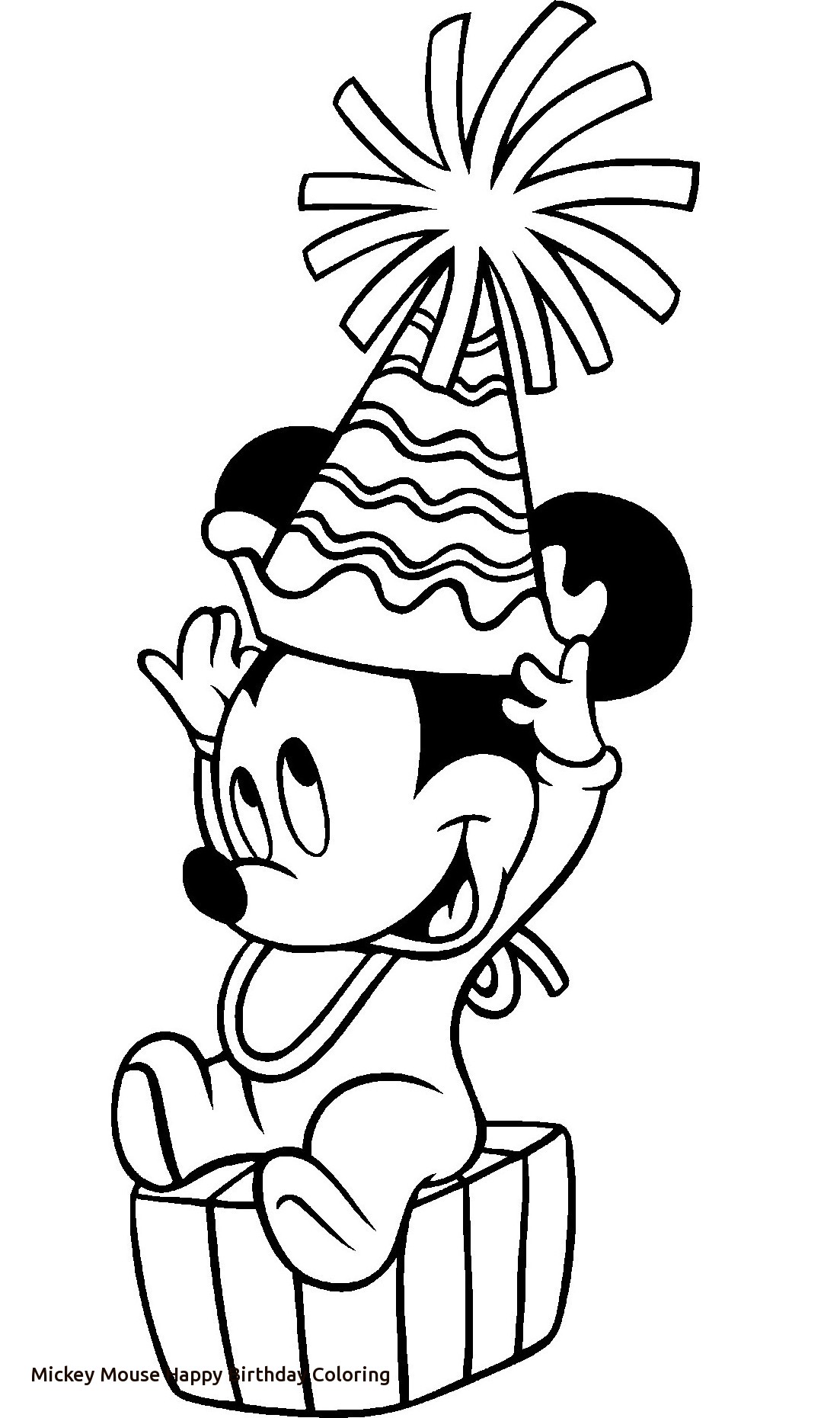 Mickey Mouse Happy Birthday Coloring Page at GetColorings.com | Free ...