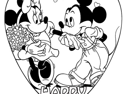 440x330 Mickey Mouse Valentines Coloring Pages Coloring Home, Mickey Mouse