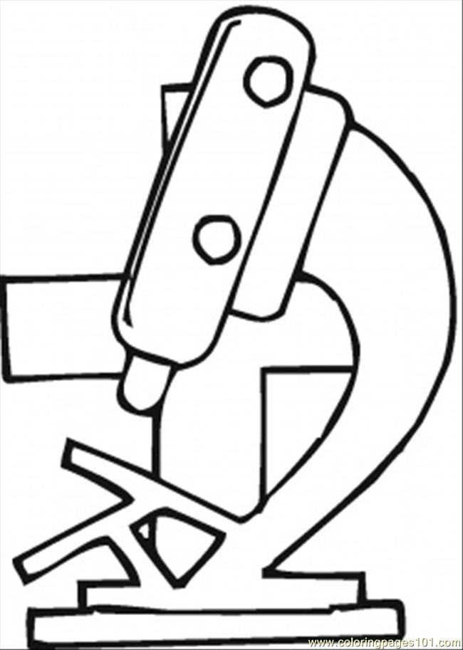 650x913 Microscope Coloring Page