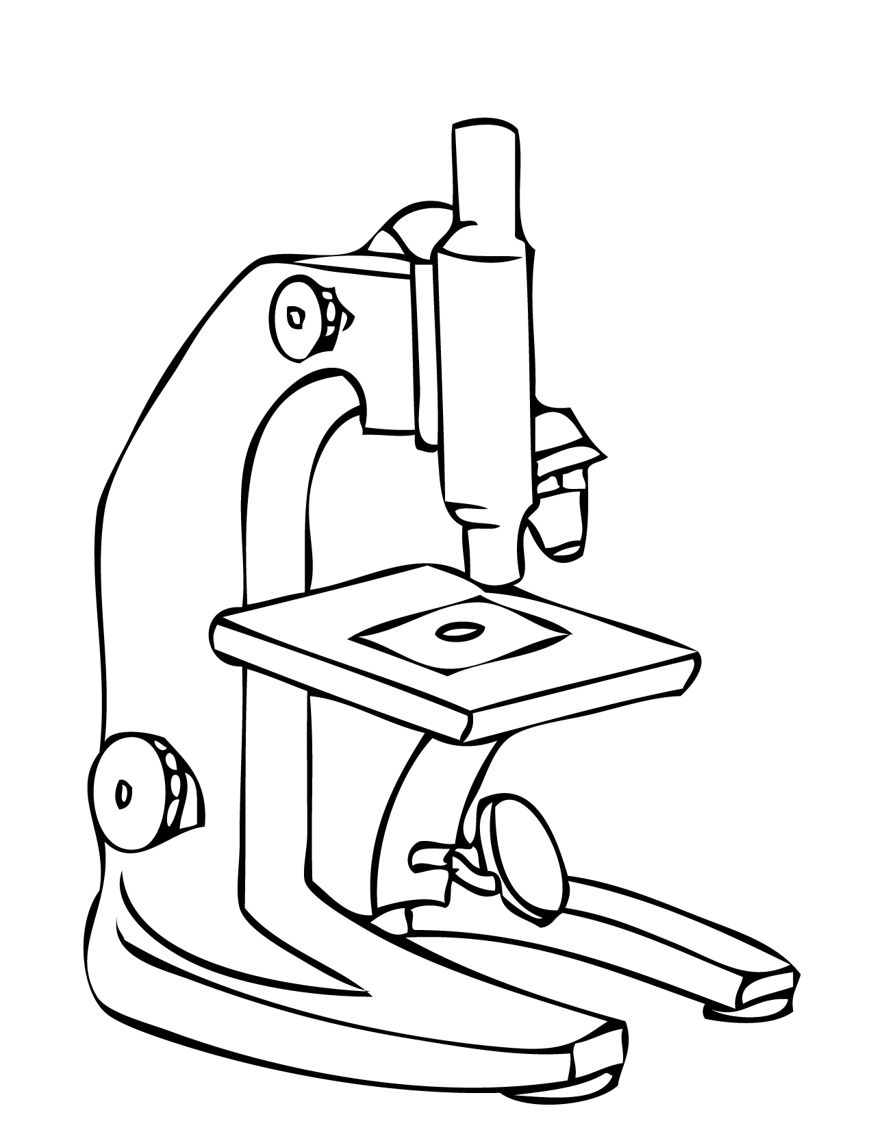 1275x1650 Microscope Coloring Page