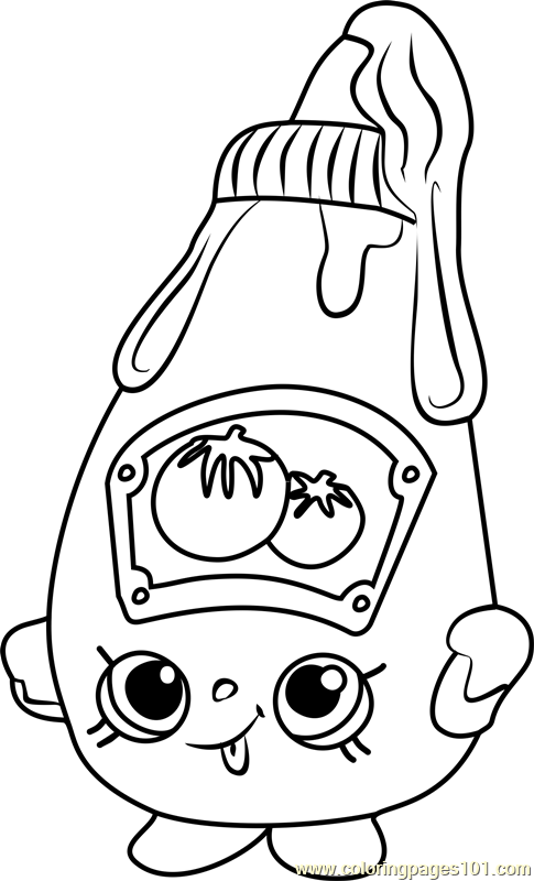 Tommy Ketchup Shopkins Coloring Page 485x800 Tommy Ketchup Shopkins Coloring Page