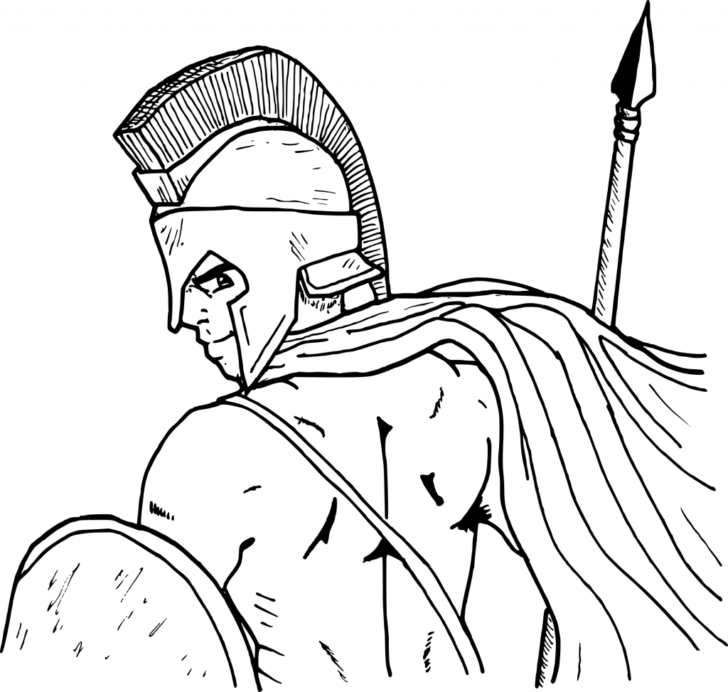 Courage Soldier Middle Age Coloring Page 1024x973 Courage Soldier Middle Age Coloring Page