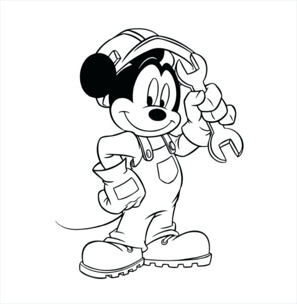Lovely Mickey Mouse Coloring Pages Pdf Or Mickey Repairing 585x600 Lovely Mickey Mouse Coloring Pages Pdf Or Mickey Repairing