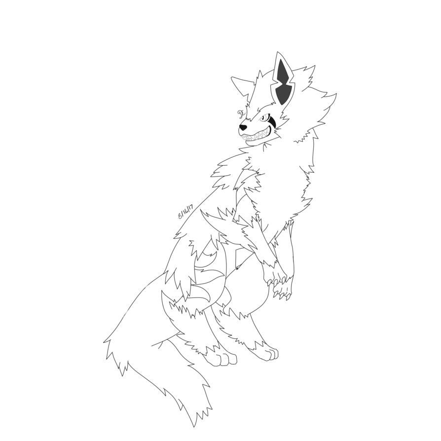 894x894 Mightyena X Arcanine Coloring Page By Dragon Eternal